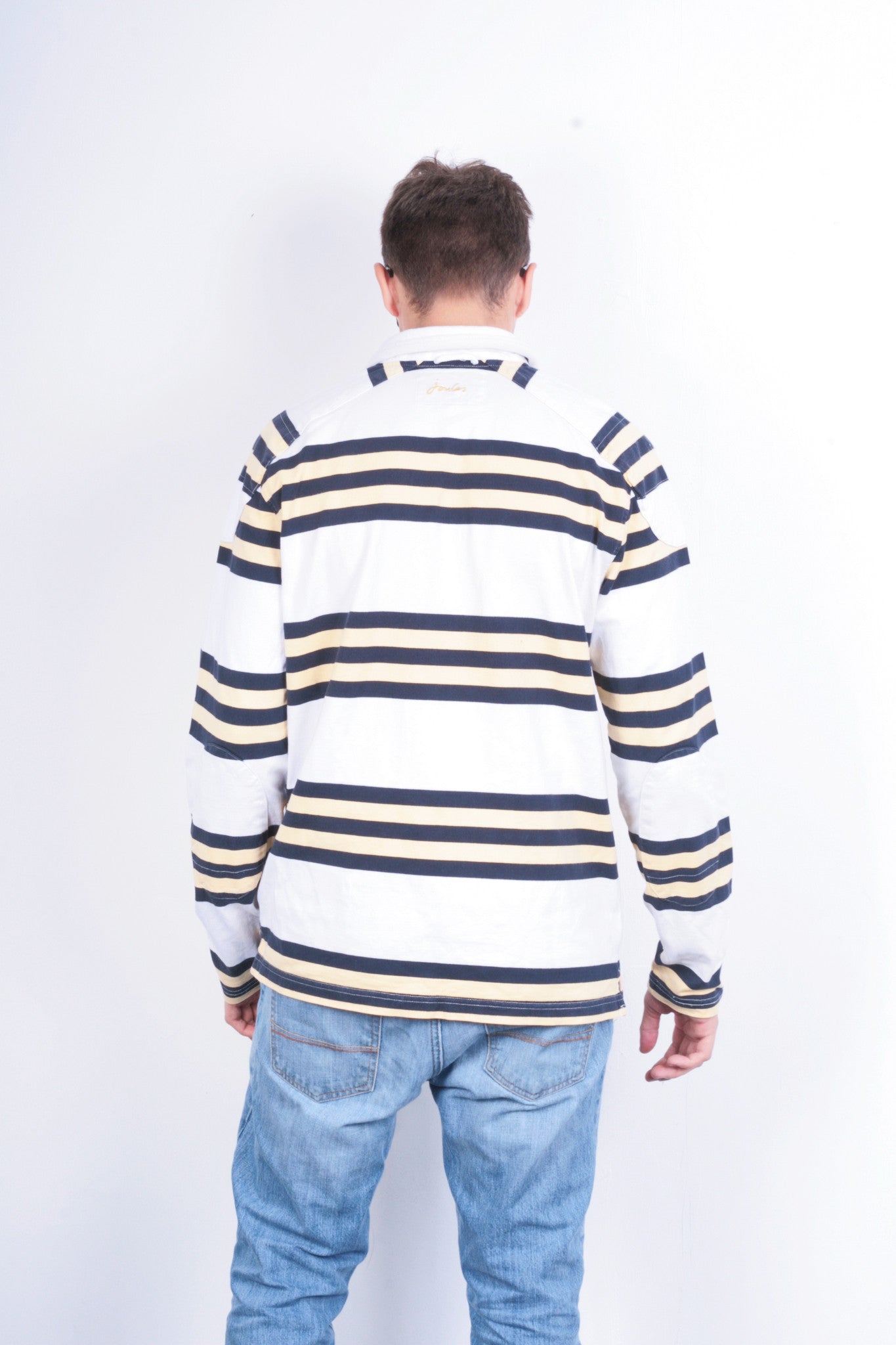 Joules Mens M Polo Shirt Rugby Club Striped Cotton - RetrospectClothes