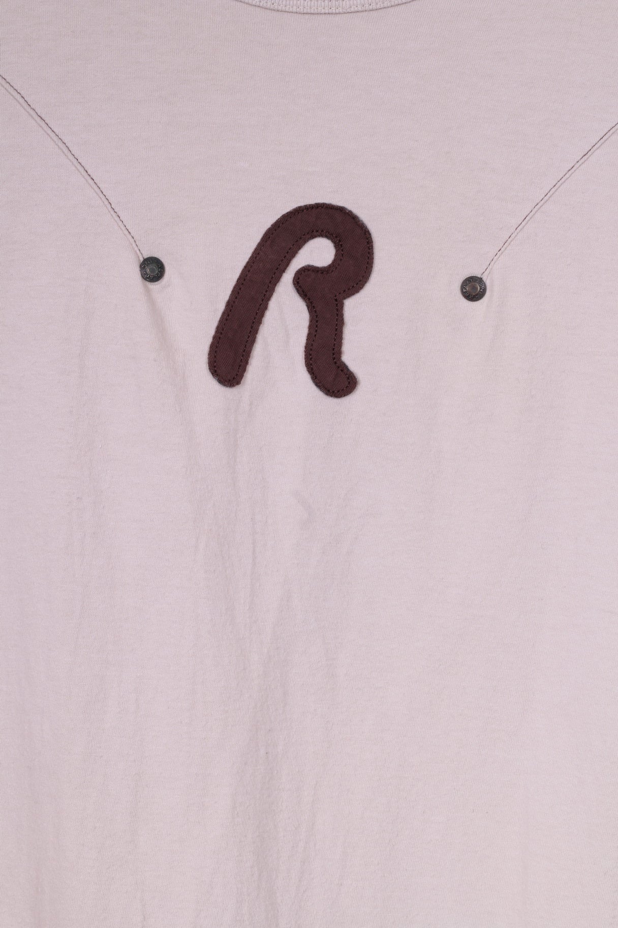 Replay Chemise L(S) Homme Manches Longues Beige Col Rond Haut en Coton 