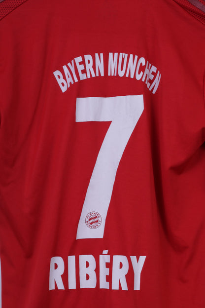 Maglia Adidas da donna 10 M rossa Bayern Munchen Football # 7 Ribery Jersey Top