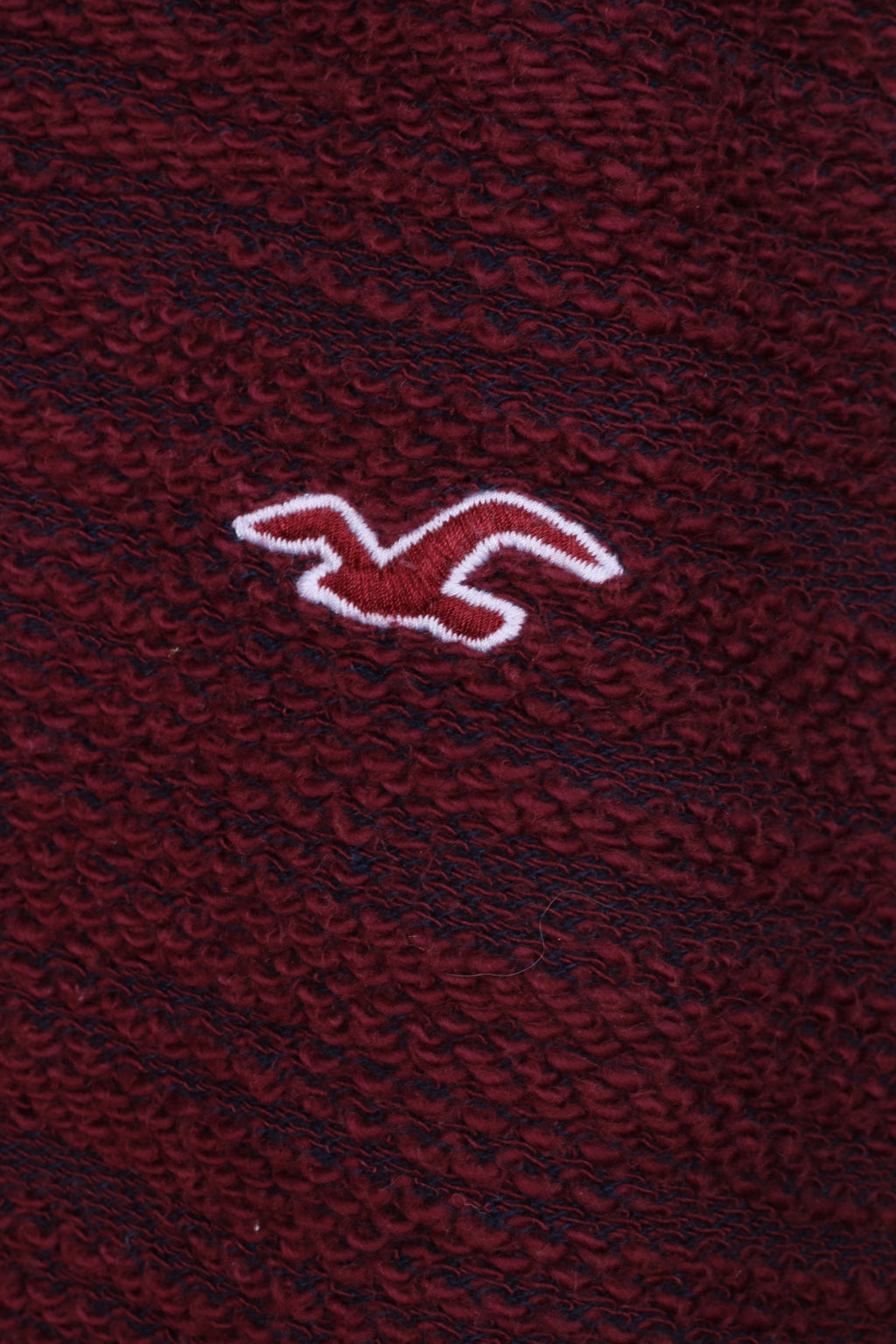 Hollister California Mens L Sweater Crew Neck Burgundy Jumper Cotton Top