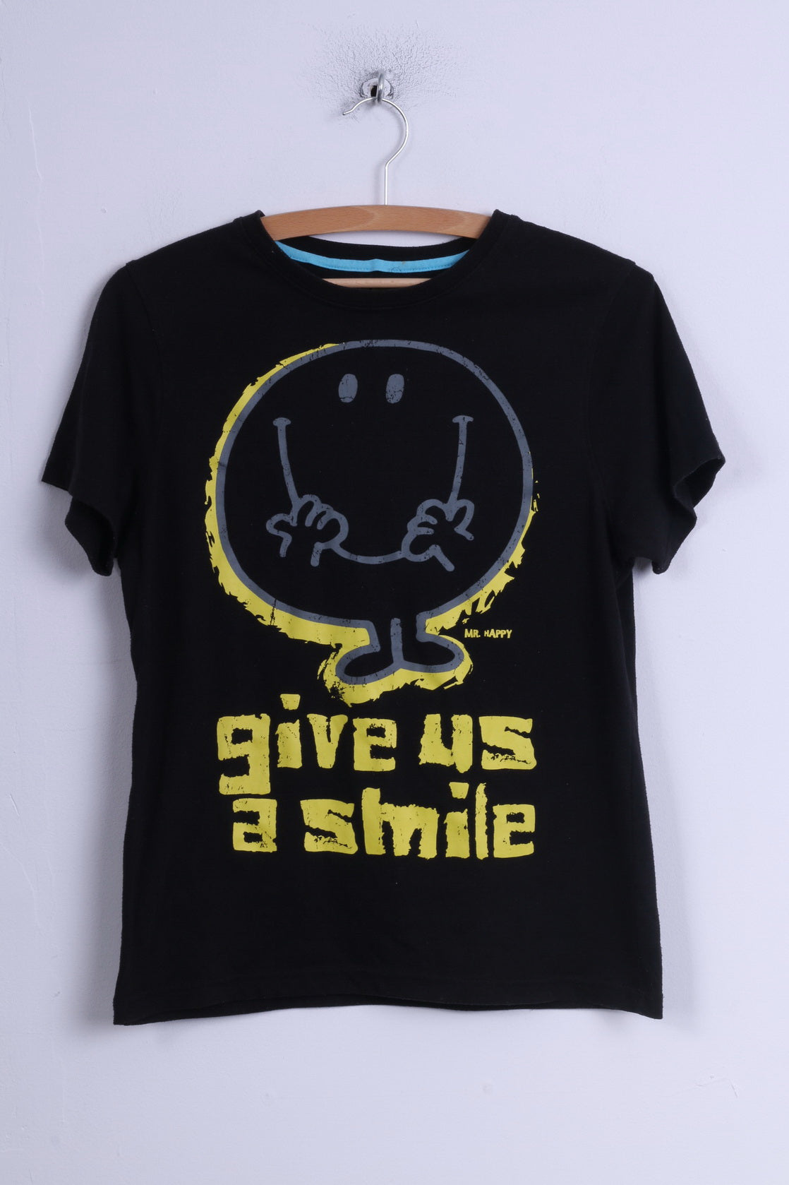 Thoip Womens S T-Shirt Black Cotton Blend Printed Graphics Mr. Men Little Miss