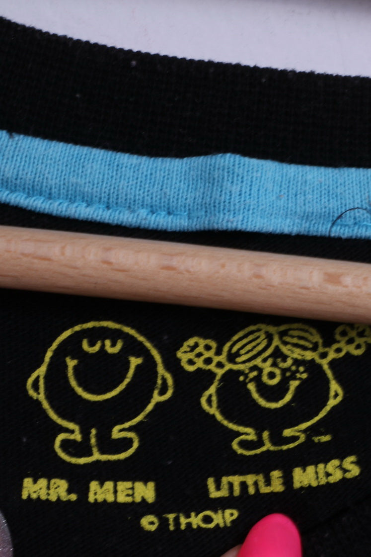 Thoip Womens S T-Shirt Black Cotton Blend Printed Graphics Mr. Men Little Miss