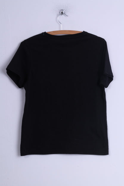 Thoip Womens S T-Shirt Noir Mélange de Coton Imprimé Graphiques Mr. Men Little Miss