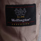 Wellington Executive Mens M/L Blazer Beige Single Breasted Classic Dog Tooth