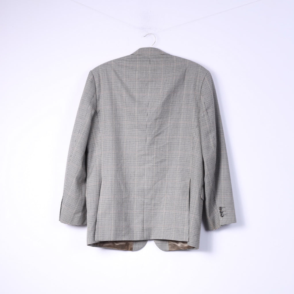 Wellington Executive da uomo M/L Blazer Beige monopetto classico dente di cane