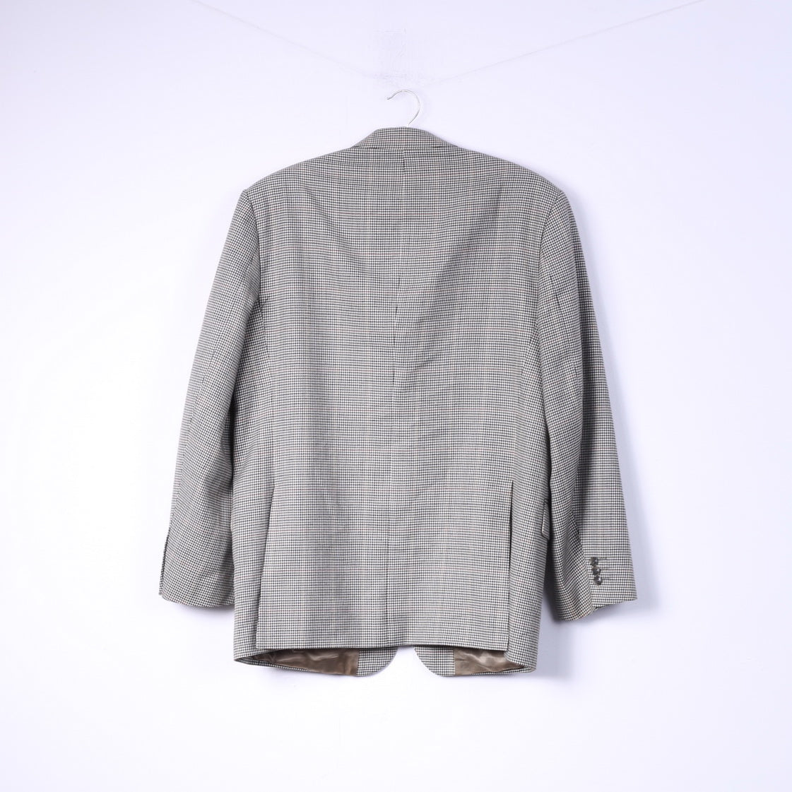 Wellington Executive da uomo M/L Blazer Beige monopetto classico dente di cane