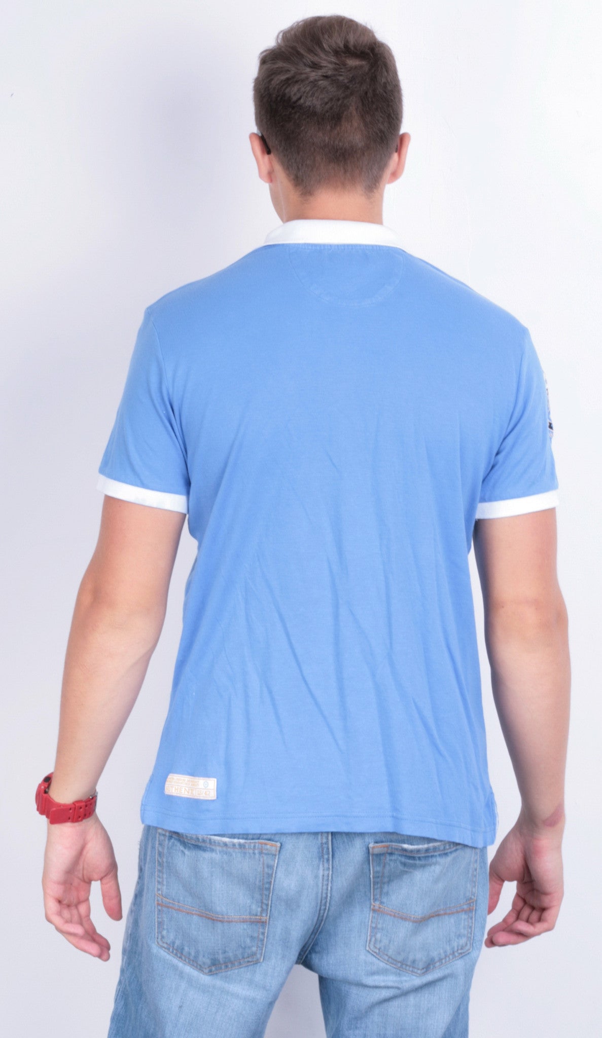 La Martina Mens XL Polo Shirt Blue Short Sleeve Cotton Summer - RetrospectClothes