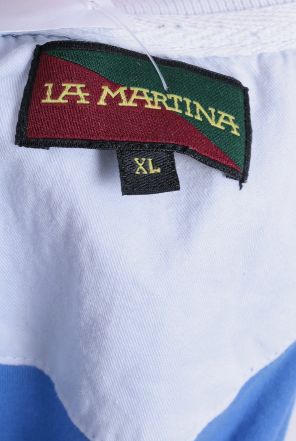 La Martina Mens XL Polo Shirt Blue Short Sleeve Cotton Summer - RetrospectClothes