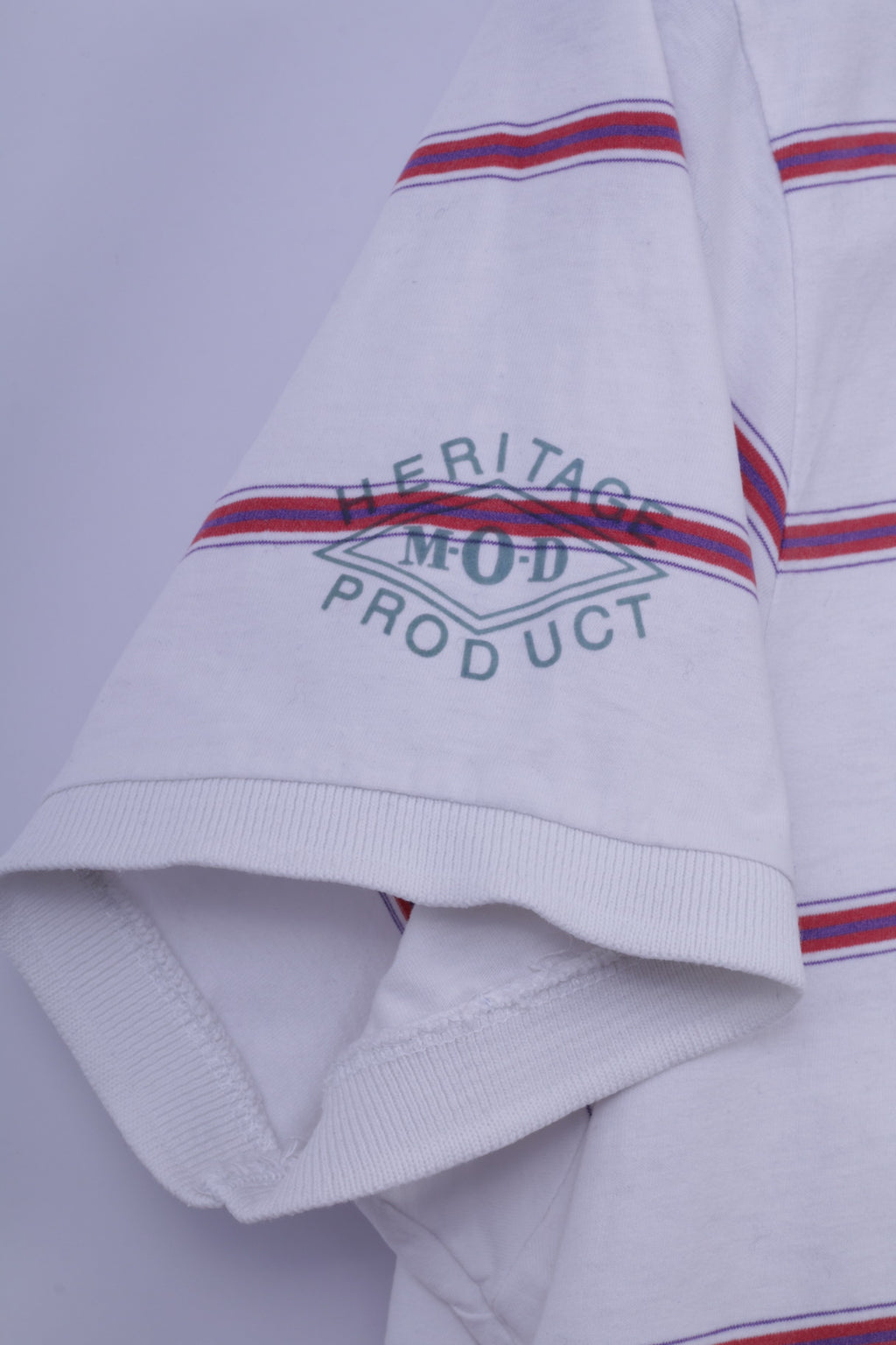 Polo Ben Sherman da uomo XL (L) in cotone bianco a righe Eyre Street Hill