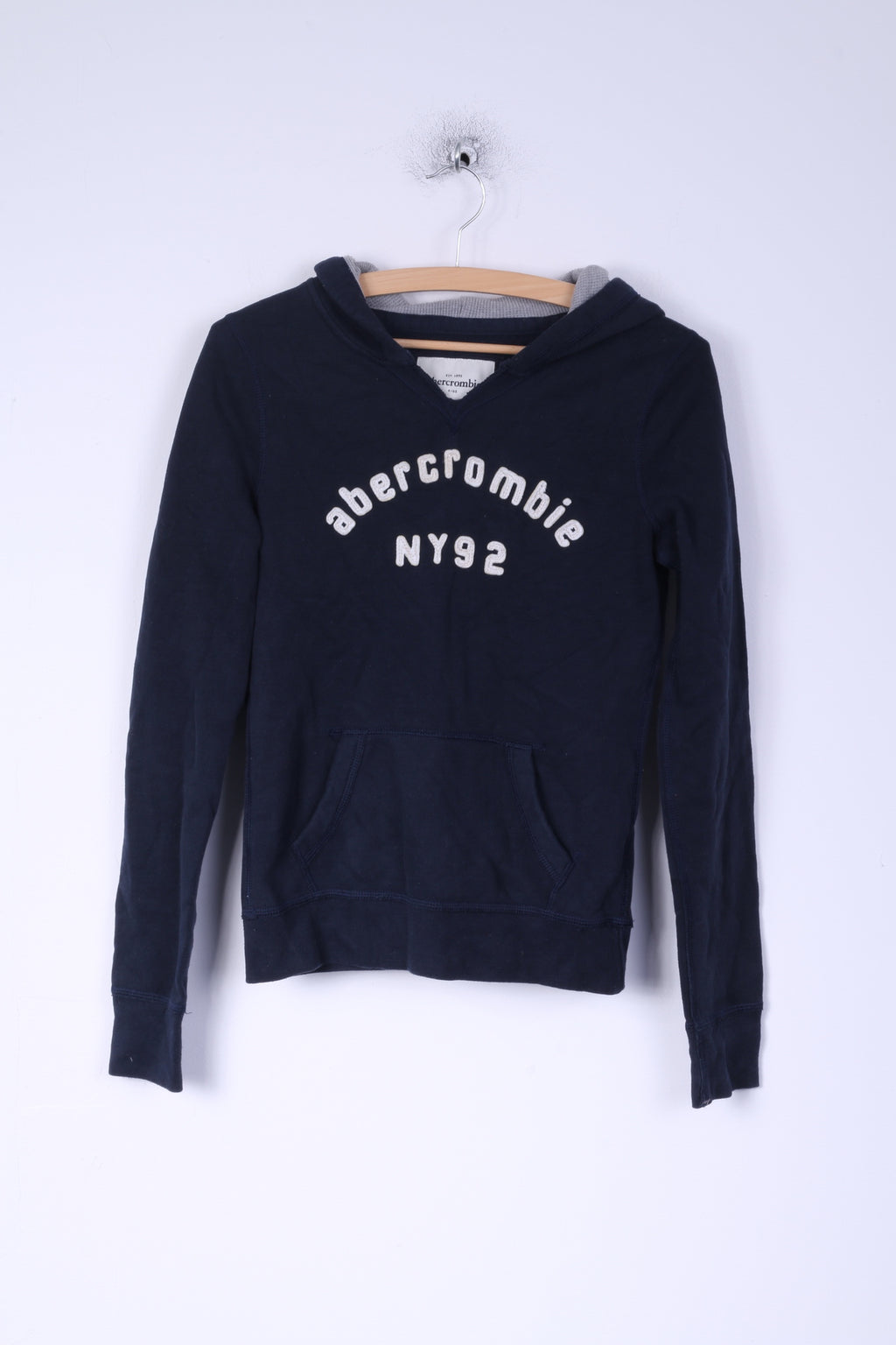 Abercrombie Kids Garçons XL 10 ans Sweat à capuche Bleu marine Poche kangourou