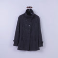 Cappotto da donna 38 M di Broadway NYC Fashion Cappotto da marinaio casual in misto lana grigia