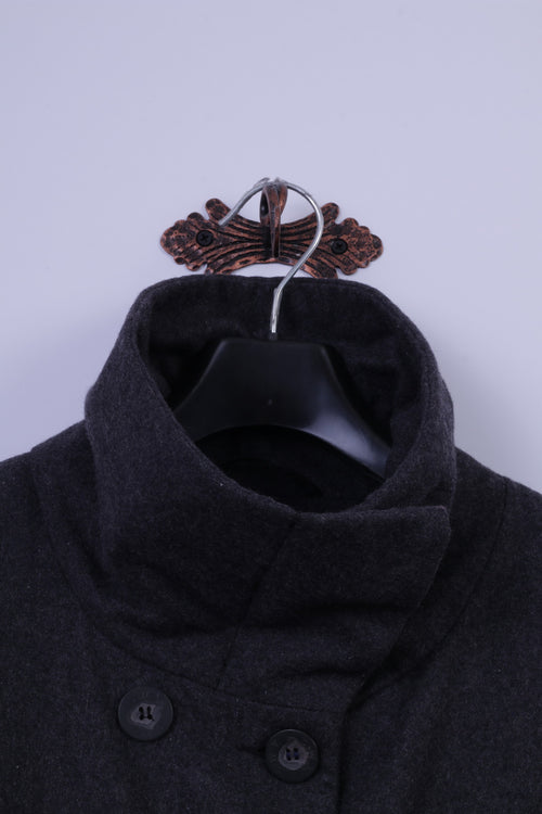 Broadway NYC Fashion Manteau décontracté en laine mélangée grise pour femme 38 M