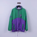 Marcel Clair Mens XL Jacket Green Nylon Waterproof Festival Zip Up Sky Diving Fit