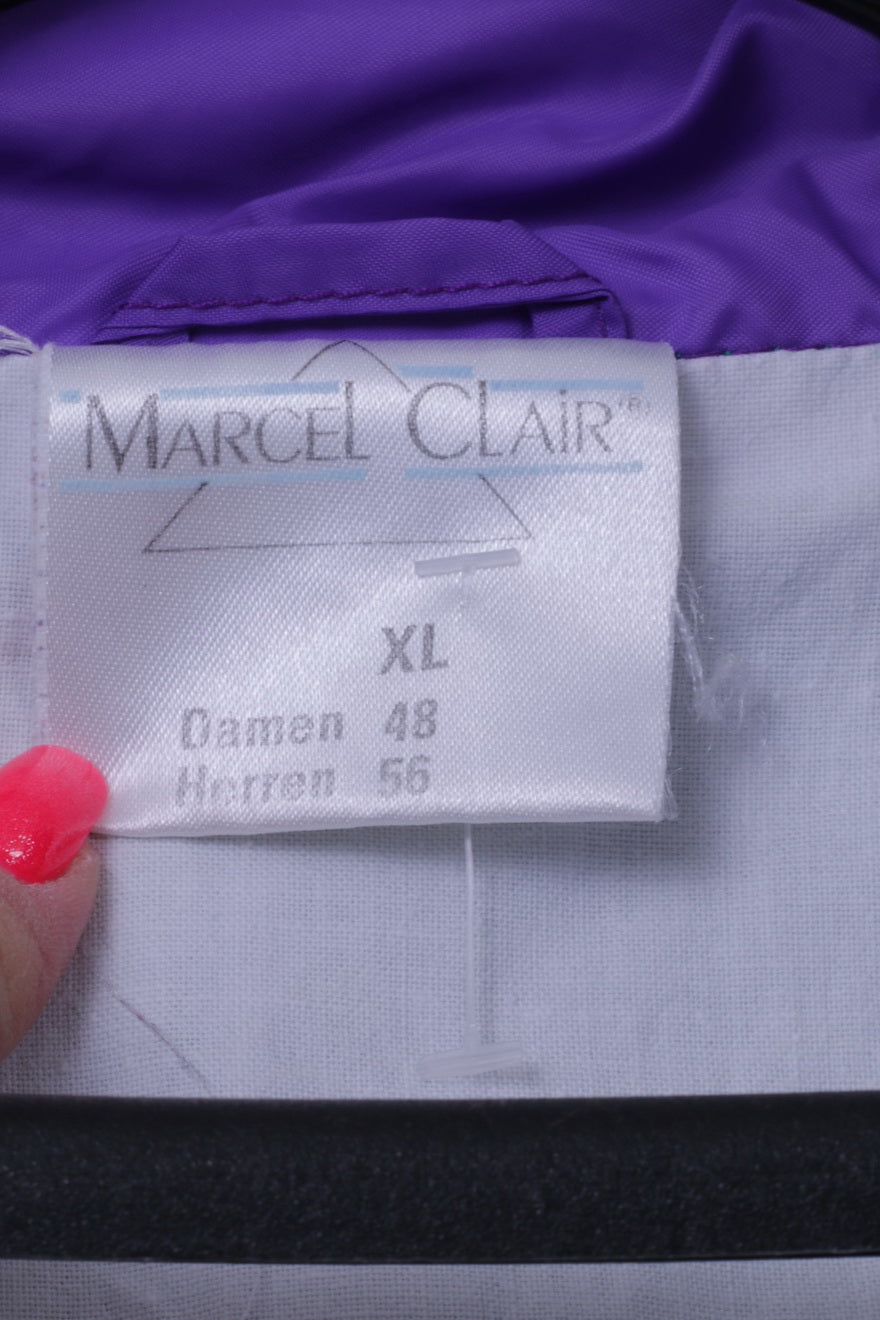 Marcel Clair Mens XL Jacket Green Nylon Waterproof Festival Zip Up Sky Diving Fit