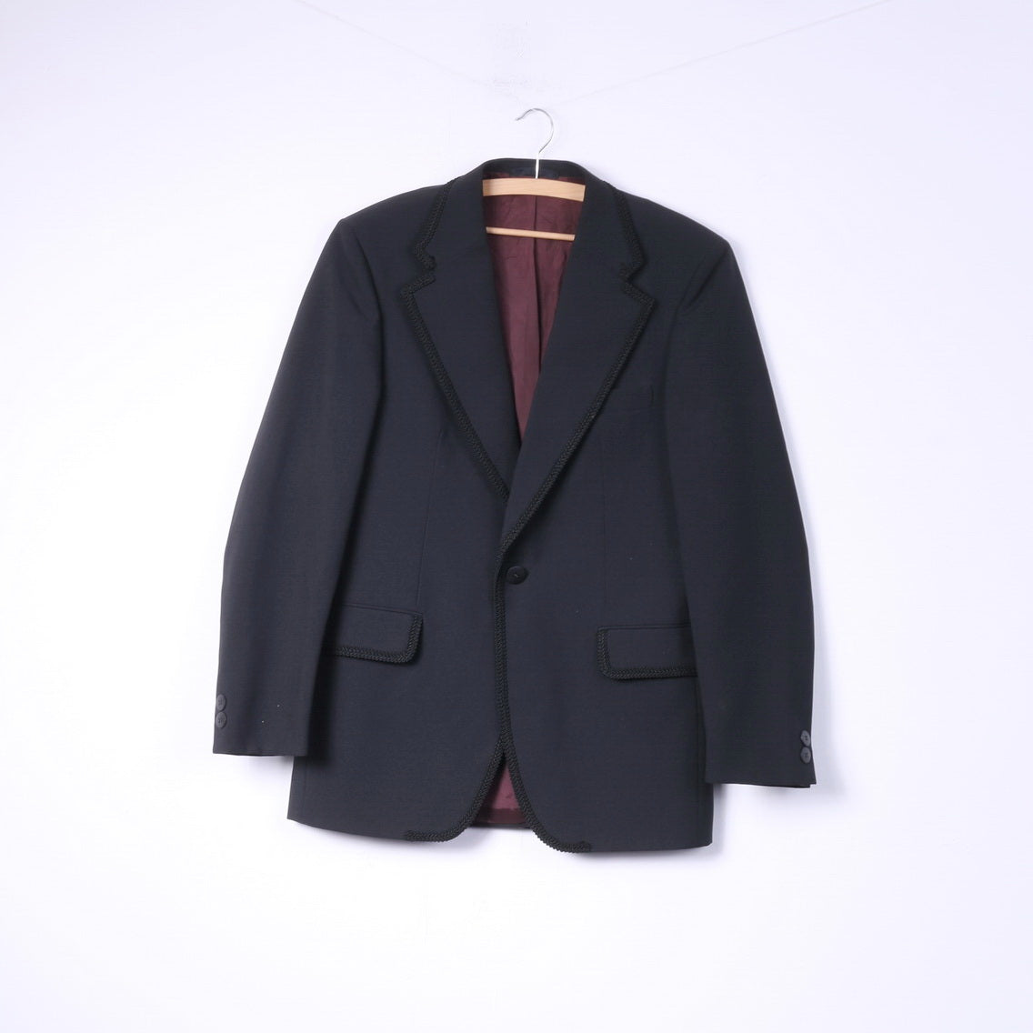 C&amp;A Mens 102 40'' M Blazer Noir Veste Simple Boutonnage Haut de Mariage
