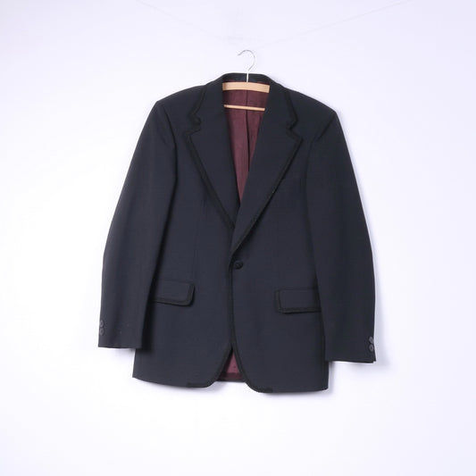 C&A Mens 102 40'' M Blazer Black Jacket Single Breasted Wedding Top