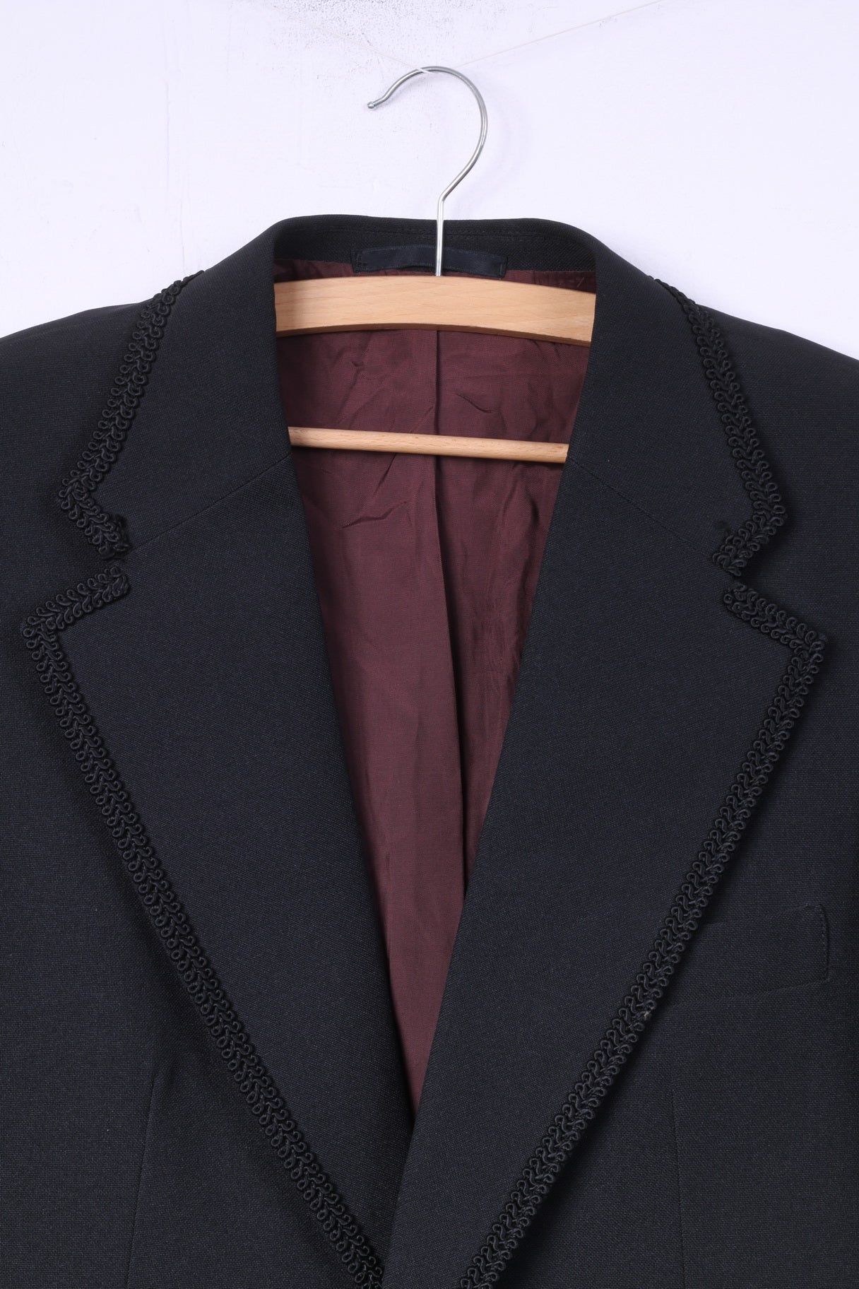 C&amp;A Mens 102 40'' M Blazer Noir Veste Simple Boutonnage Haut de Mariage