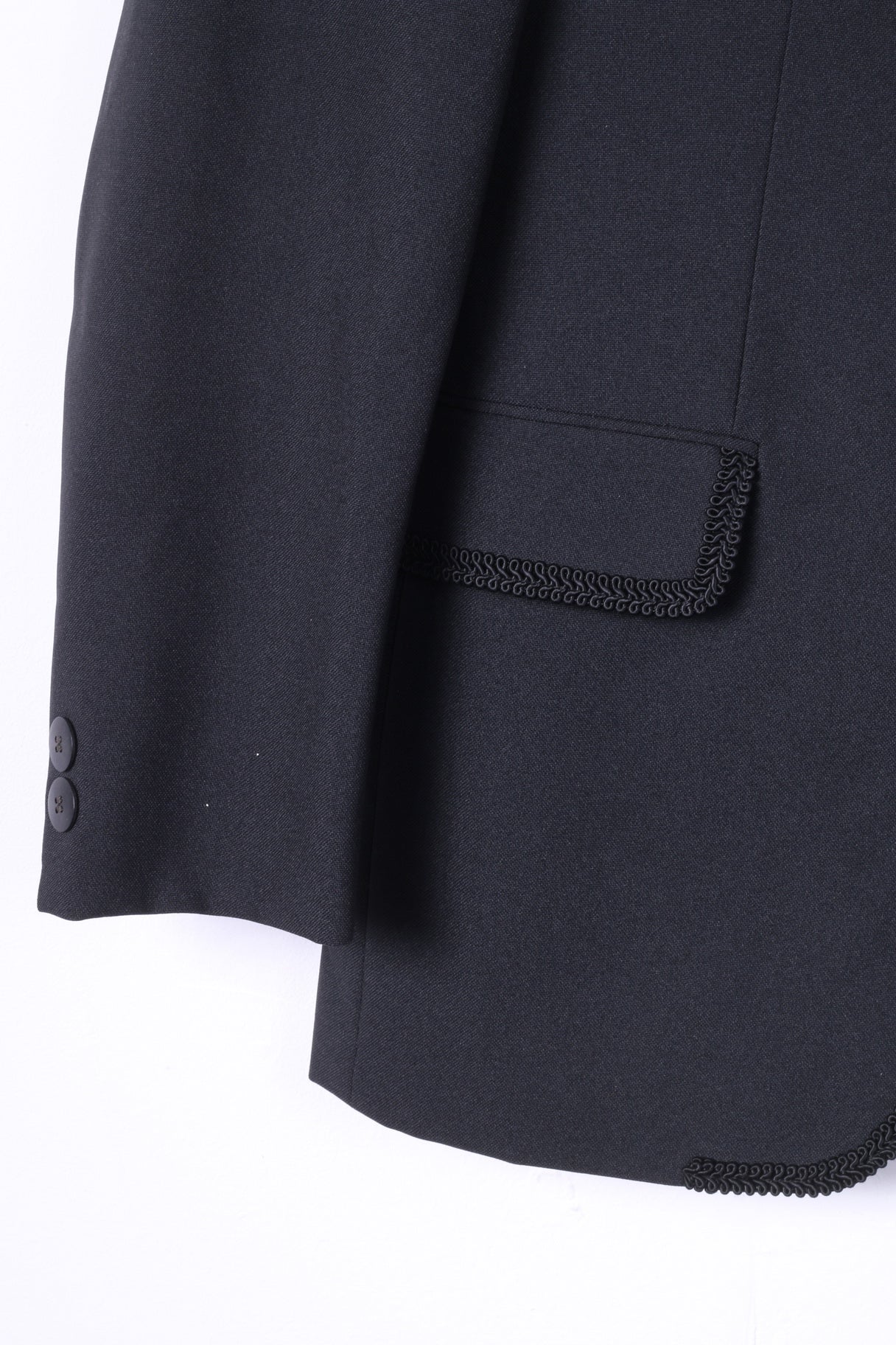 C&amp;A Mens 102 40'' M Blazer Noir Veste Simple Boutonnage Haut de Mariage