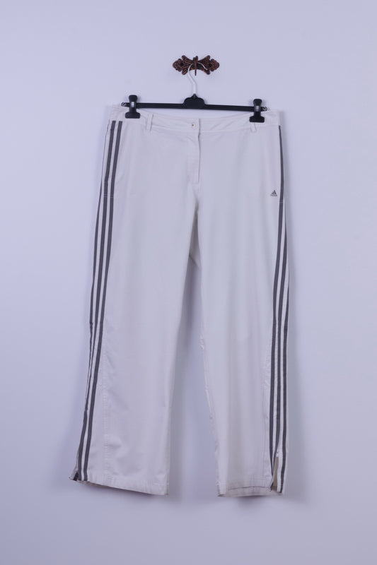 Pantaloni Adidas da donna 18 44 Pantaloni sportivi bianchi Clima 365 in misto nylon e elastan 