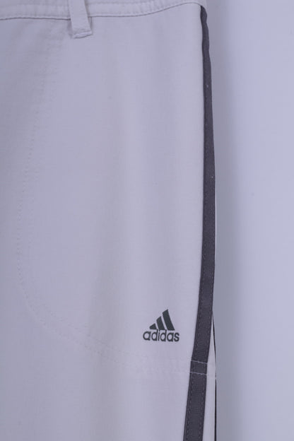 Adidas Womens 18 44 Trousers White Clima 365 Nylon Elastane Blend Sport Pants