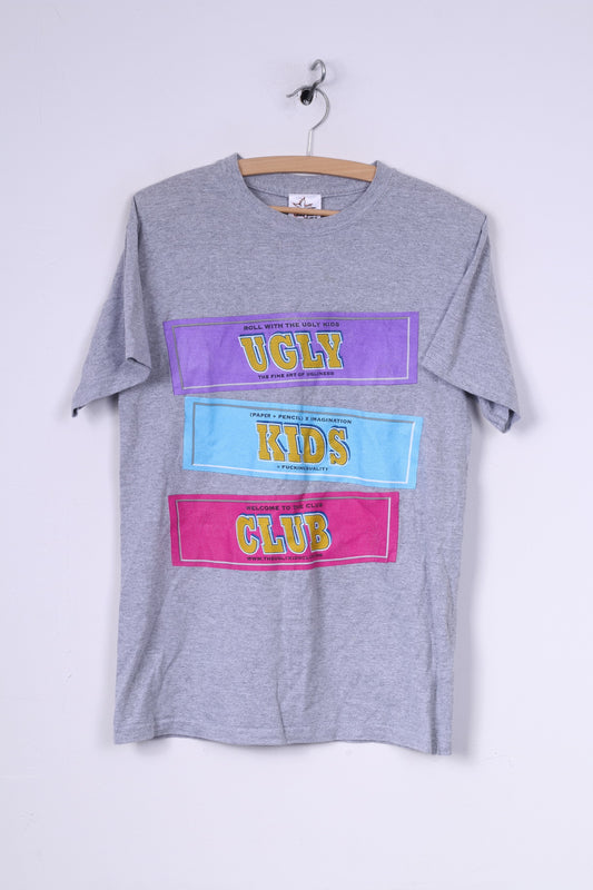 The Ugly Kids Club T-shirt graphique à manches courtes et col rond pour homme Gris 