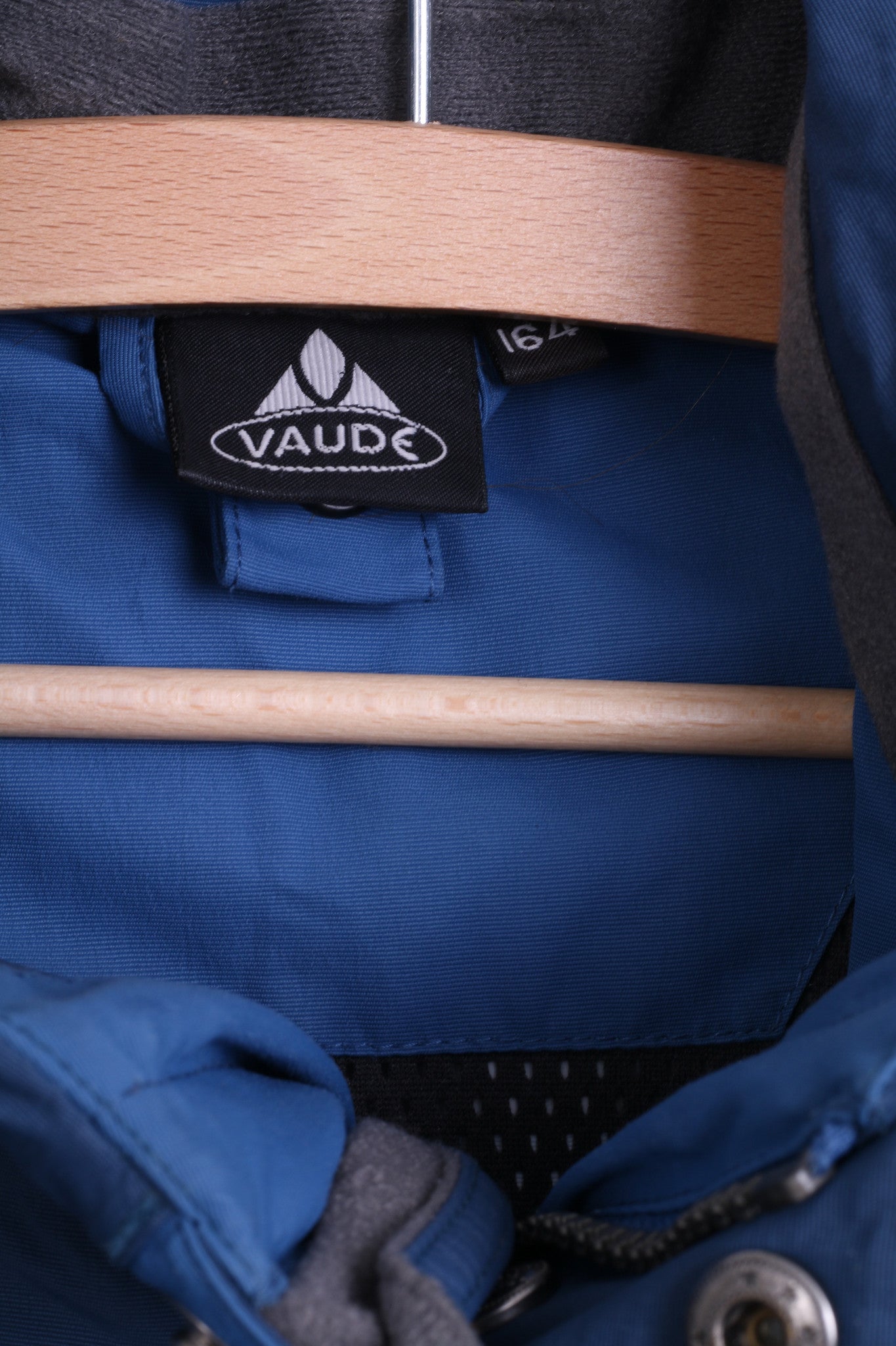 Vaude Womens M Waterproof Jacket Hood Blue Windproof Sport Top - RetrospectClothes