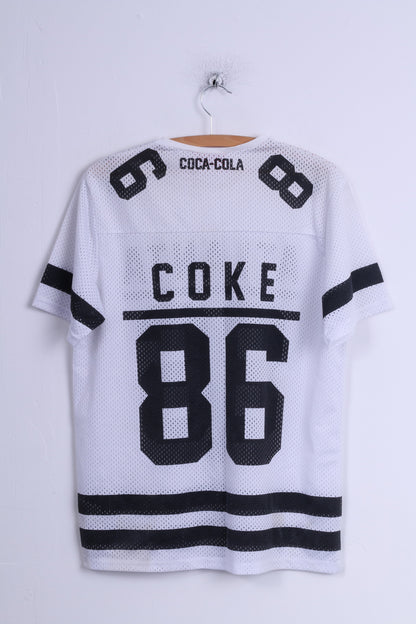 Coca-Cola Special Edition Mens M Sport T-Shirt White Color Workout Top Crew Neck Oldschool Look