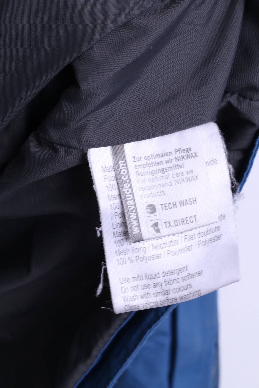 Vaude Womens M Waterproof Jacket Hood Blue Windproof Sport Top - RetrospectClothes