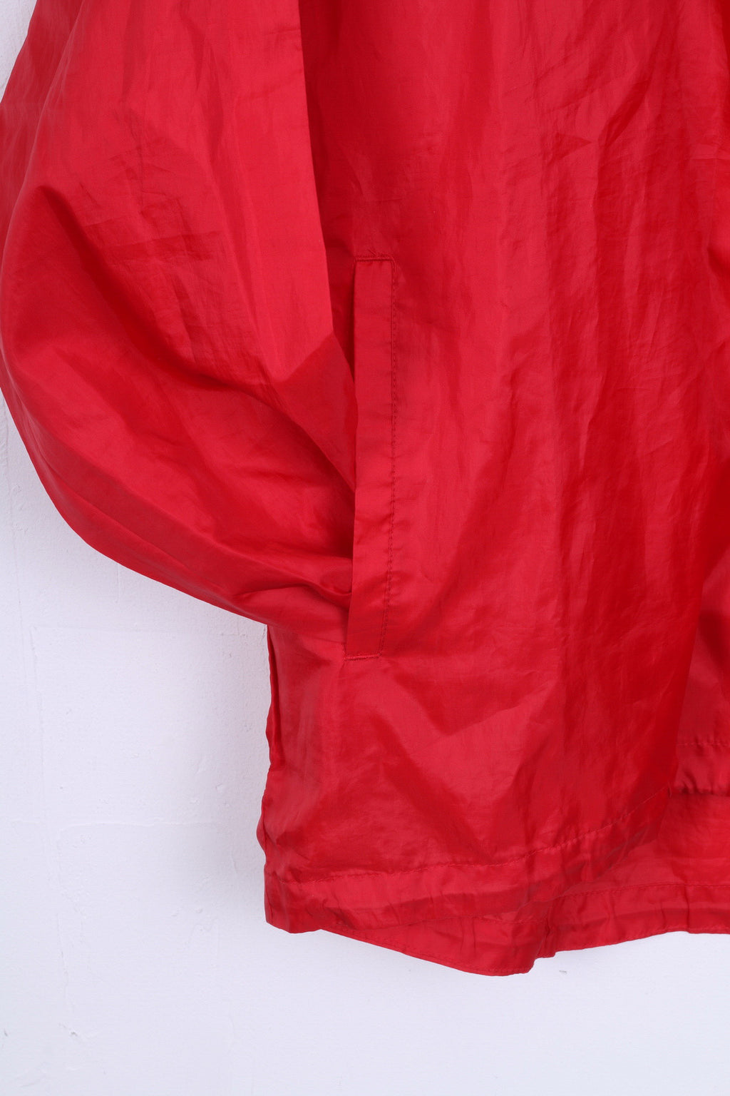 JOMA Womens M Jacket Red Hooded Top Full Zip Stand Up Collar