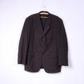 Calvin Cooper New York Uomo 54 44 Abito Giacca Marrone Pantaloni Monopetto Lana 2 Pezzi