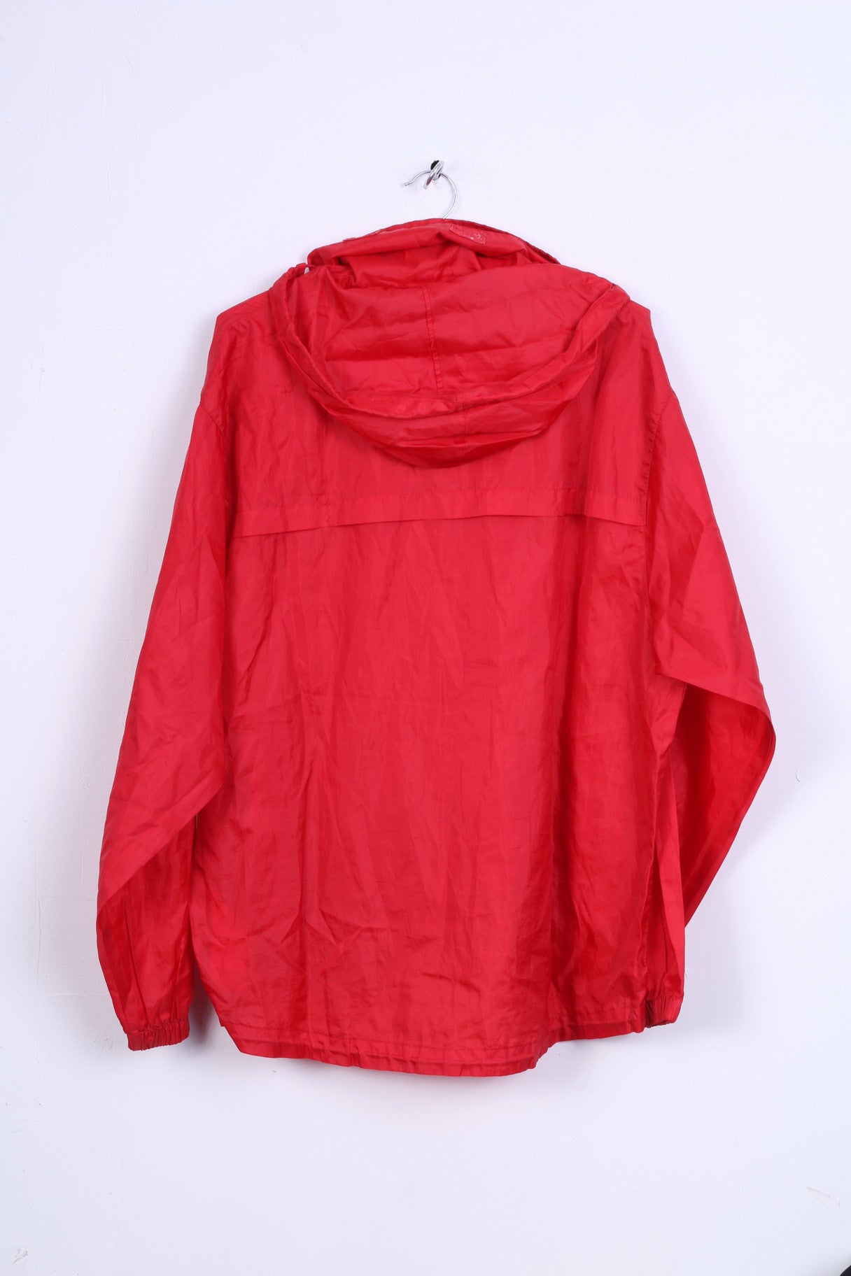 JOMA Womens M Jacket Red Hooded Top Full Zip Stand Up Collar