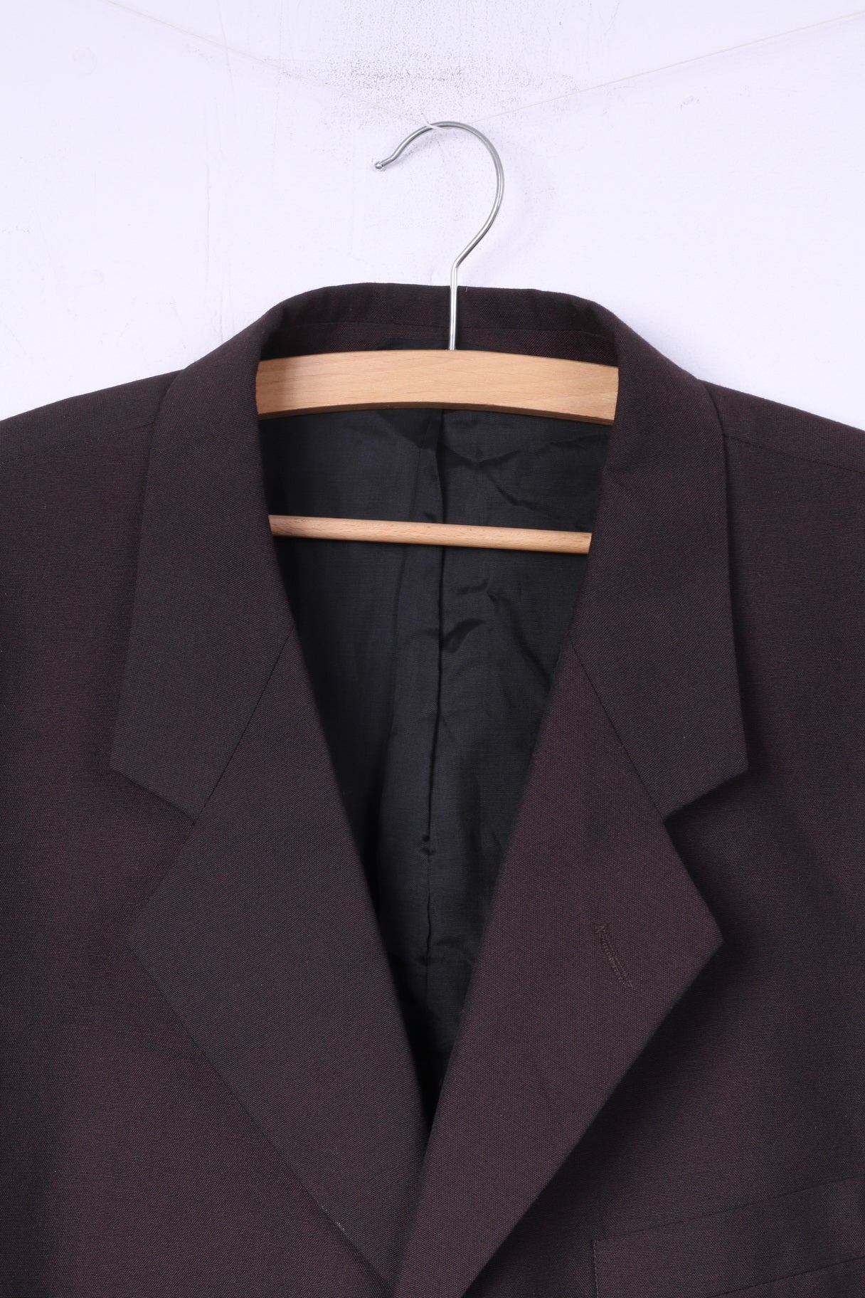 Calvin Cooper New York Men 54 44 Suit Brown Blazer Single Breasted Trousers Wool 2 Piece