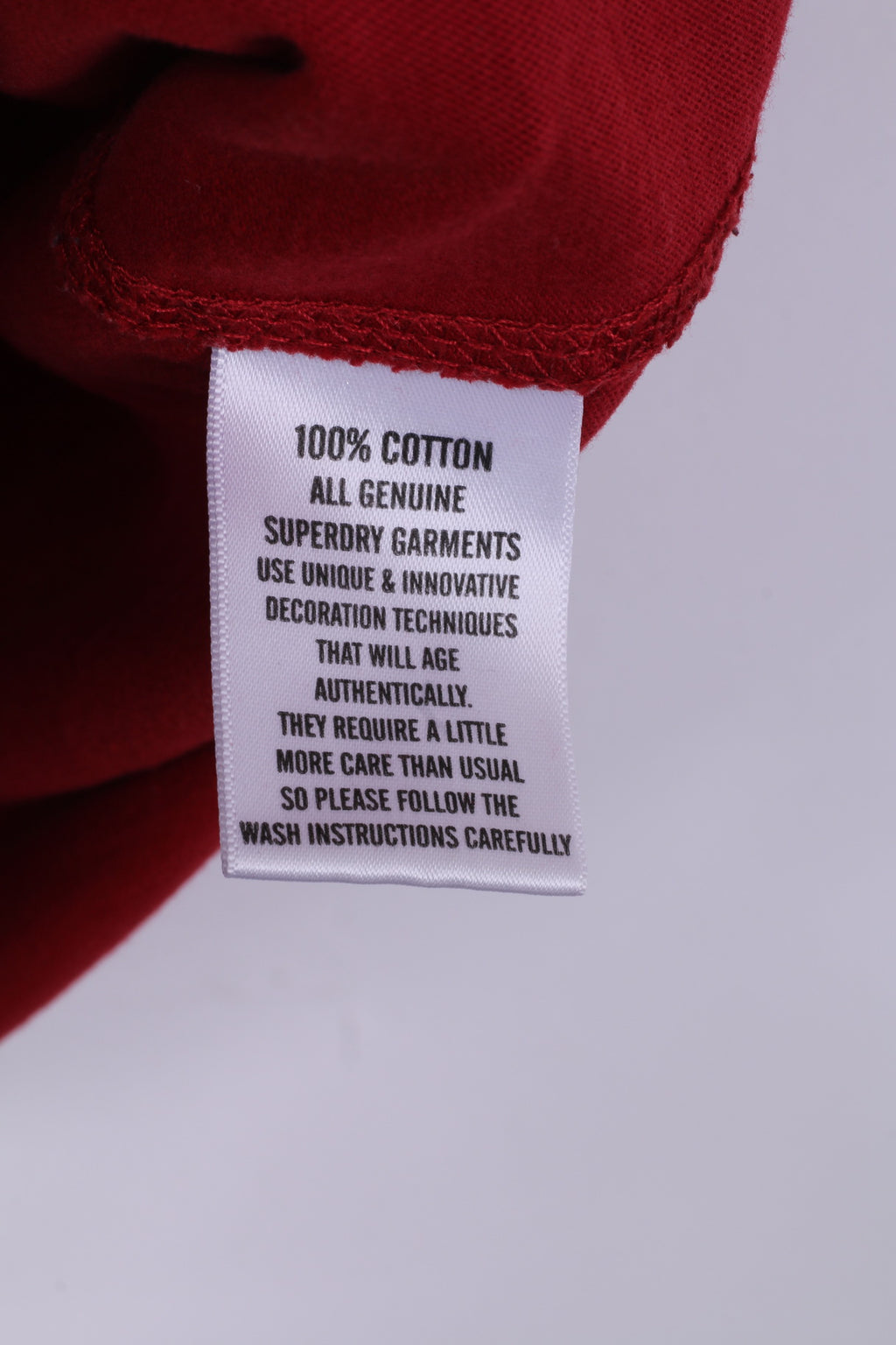 T-shirt da uomo Superdry L in cotone grafico rosso girocollo 