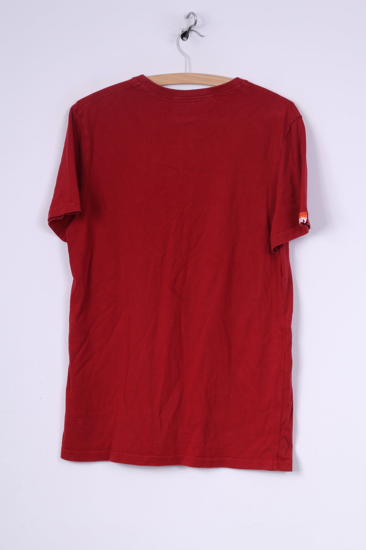 T-shirt da uomo Superdry L in cotone grafico rosso girocollo 