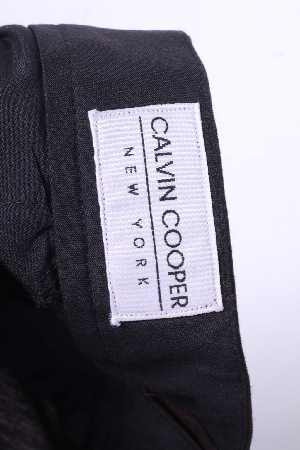 Calvin Cooper New York Men 54 44 Suit Brown Blazer Single Breasted Trousers Wool 2 Piece