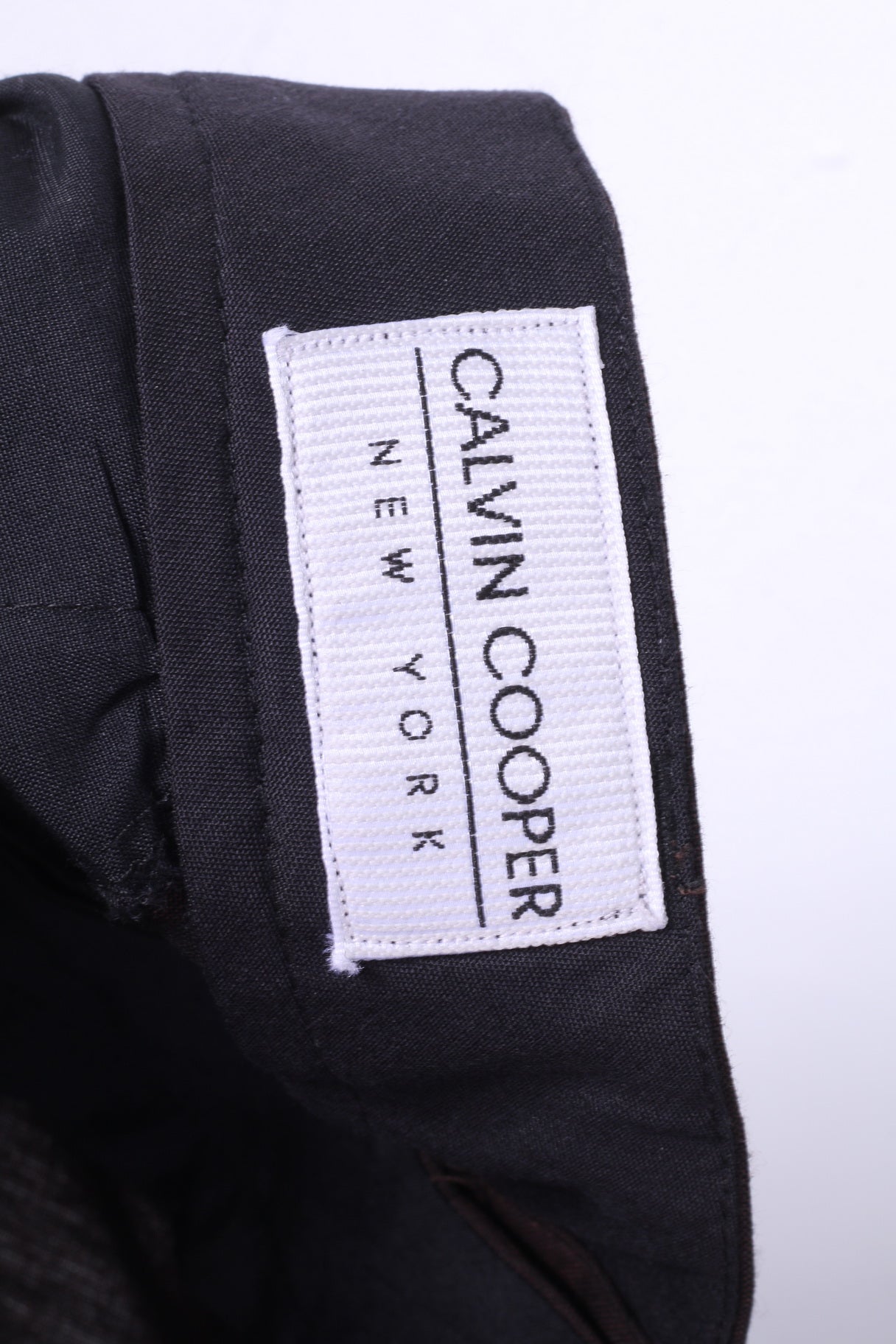 Calvin Cooper New York Men 54 44 Suit Brown Blazer Single Breasted Trousers Wool 2 Piece