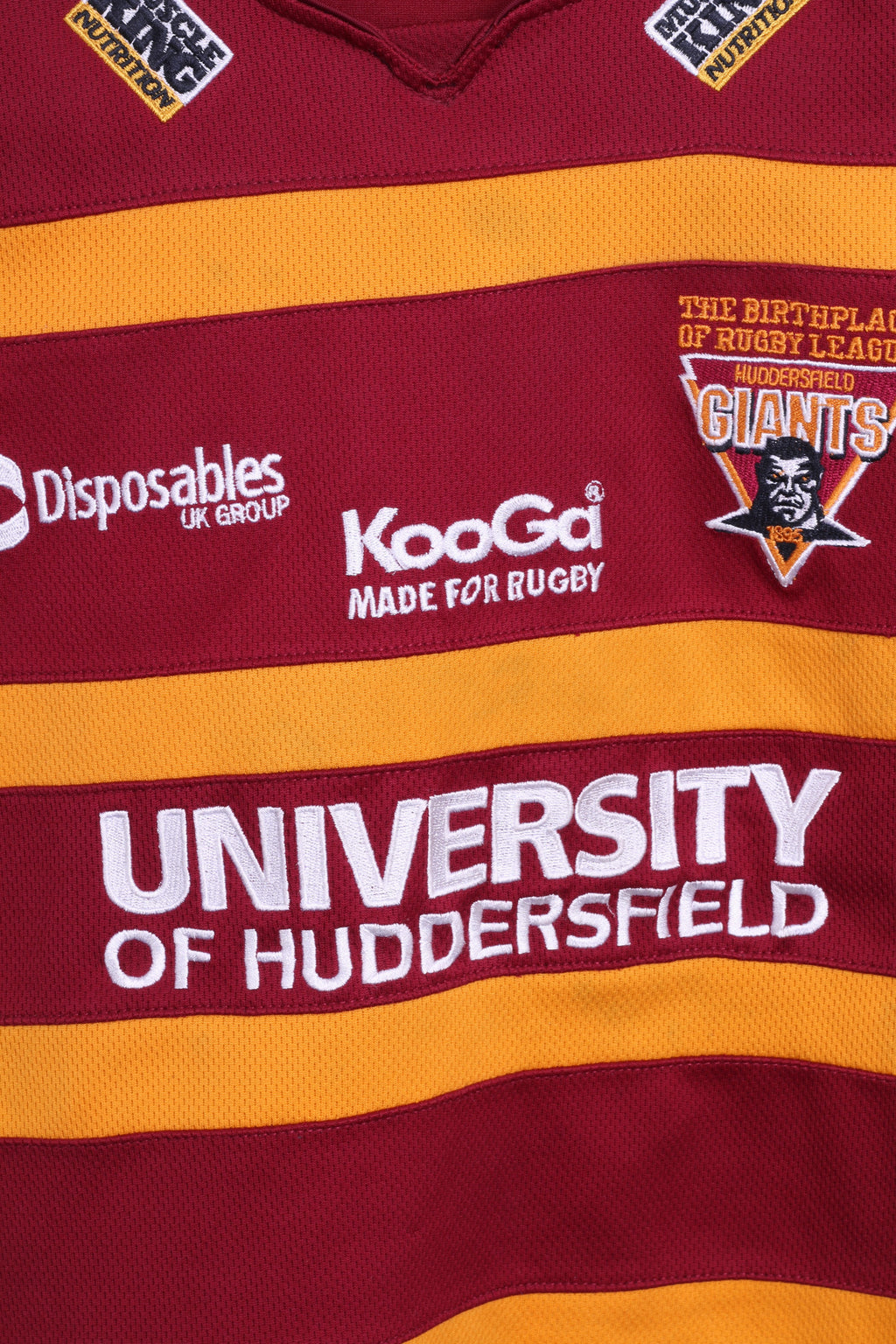 KooGa Giants Womens XS/S Rugby Shirt Maroon Orange Top Sport - RetrospectClothes