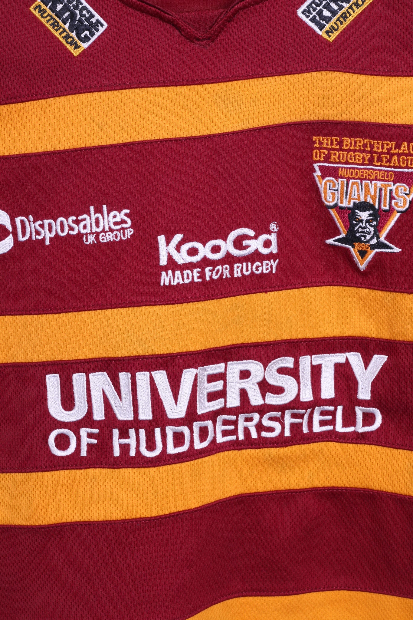 KooGa Giants Womens XS/S Rugby Shirt Maroon Orange Top Sport - RetrospectClothes