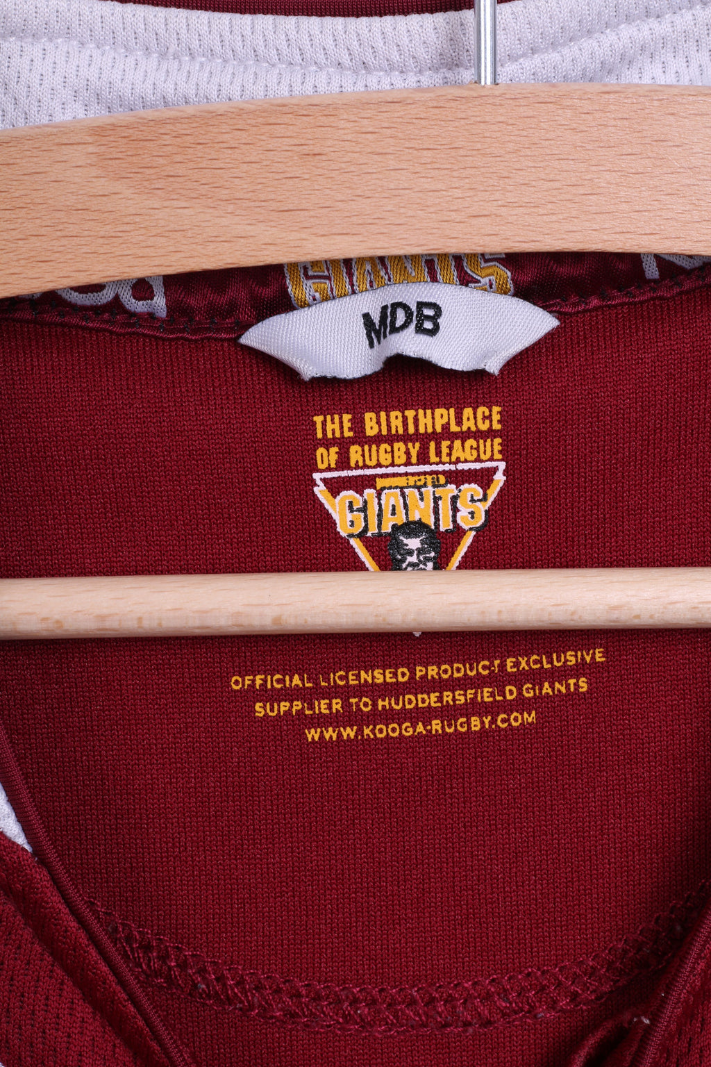 KooGa Giants Womens XS/S Rugby Shirt Maroon Orange Top Sport - RetrospectClothes