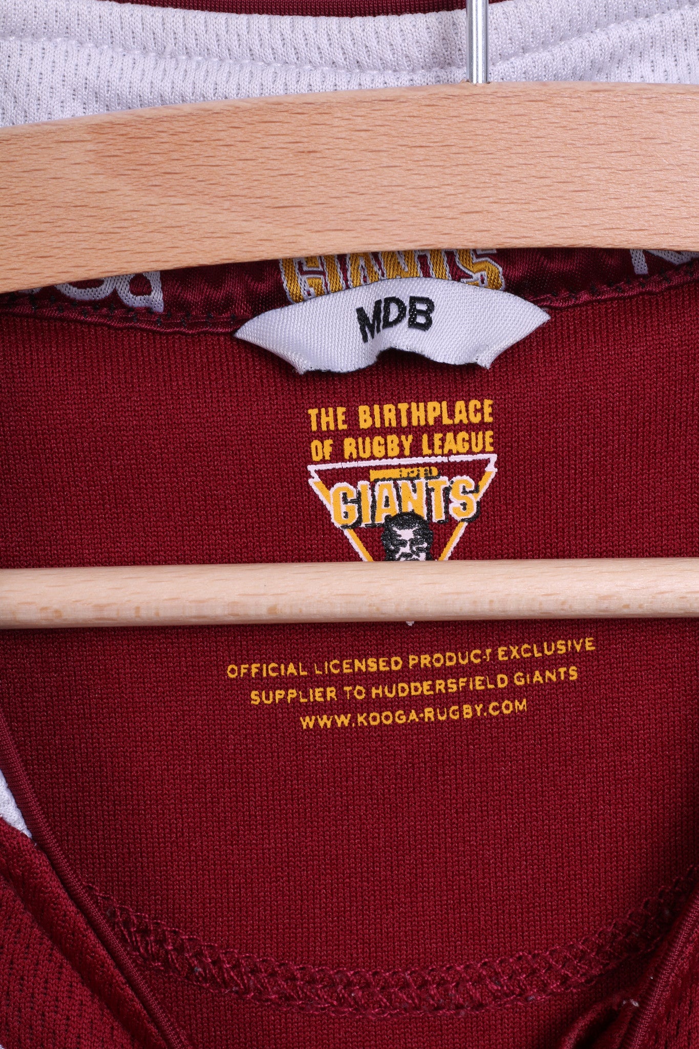 KooGa Giants Womens XS/S Rugby Shirt Maroon Orange Top Sport - RetrospectClothes