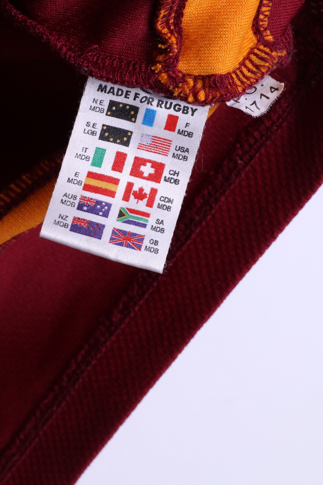 KooGa Giants Womens XS/S Rugby Shirt Maroon Orange Top Sport - RetrospectClothes