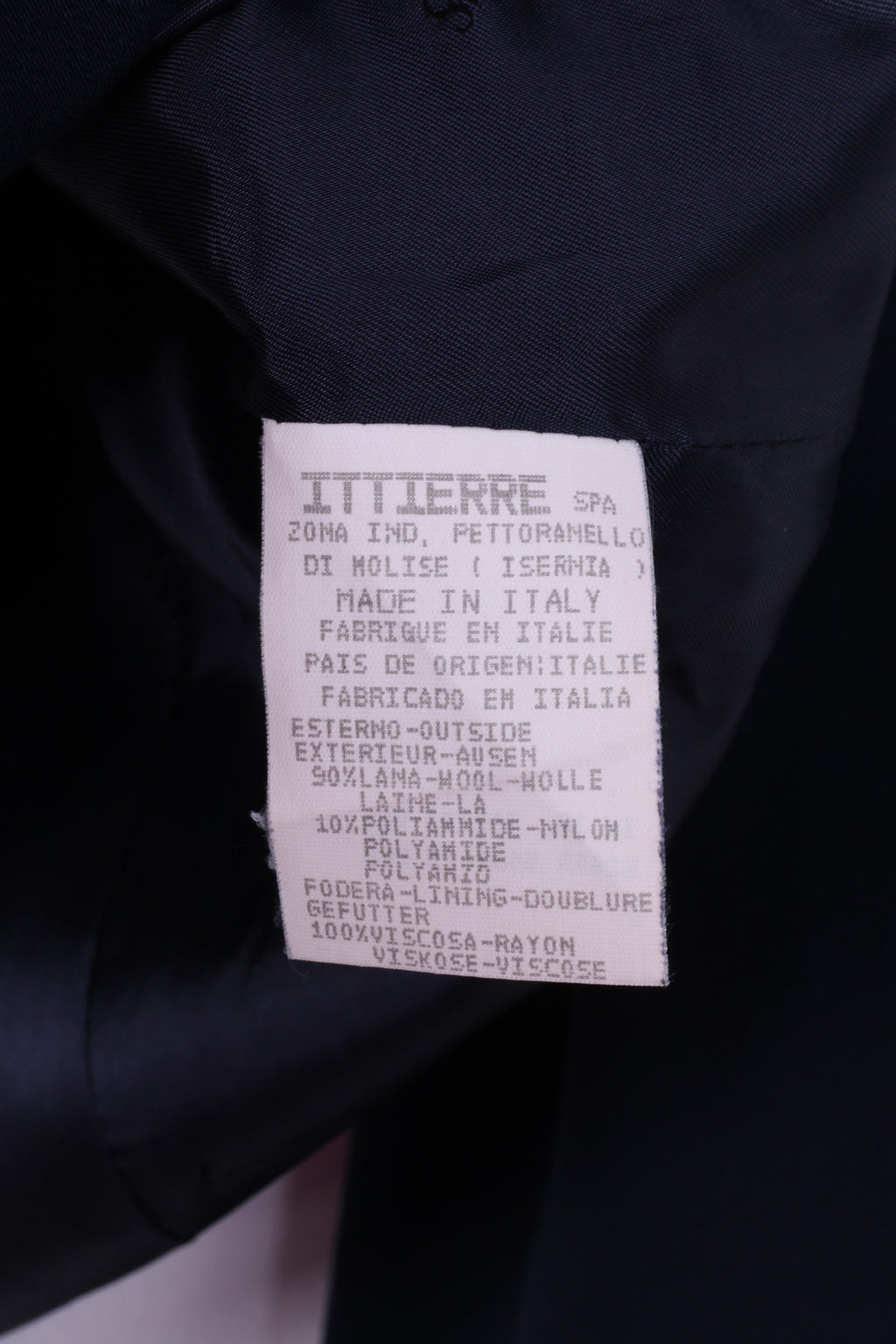 Versus Gianni Versace Donna 28 42 S Blazer Top monopetto in nylon di lana vintage blu scuro