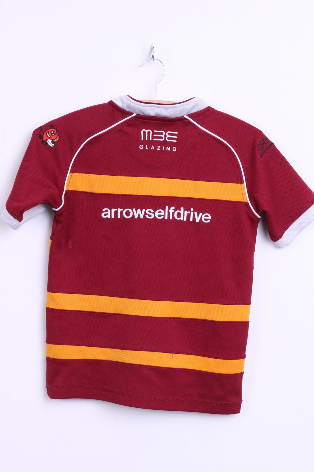 KooGa Giants Womens XS/S Rugby Shirt Maroon Orange Top Sport - RetrospectClothes