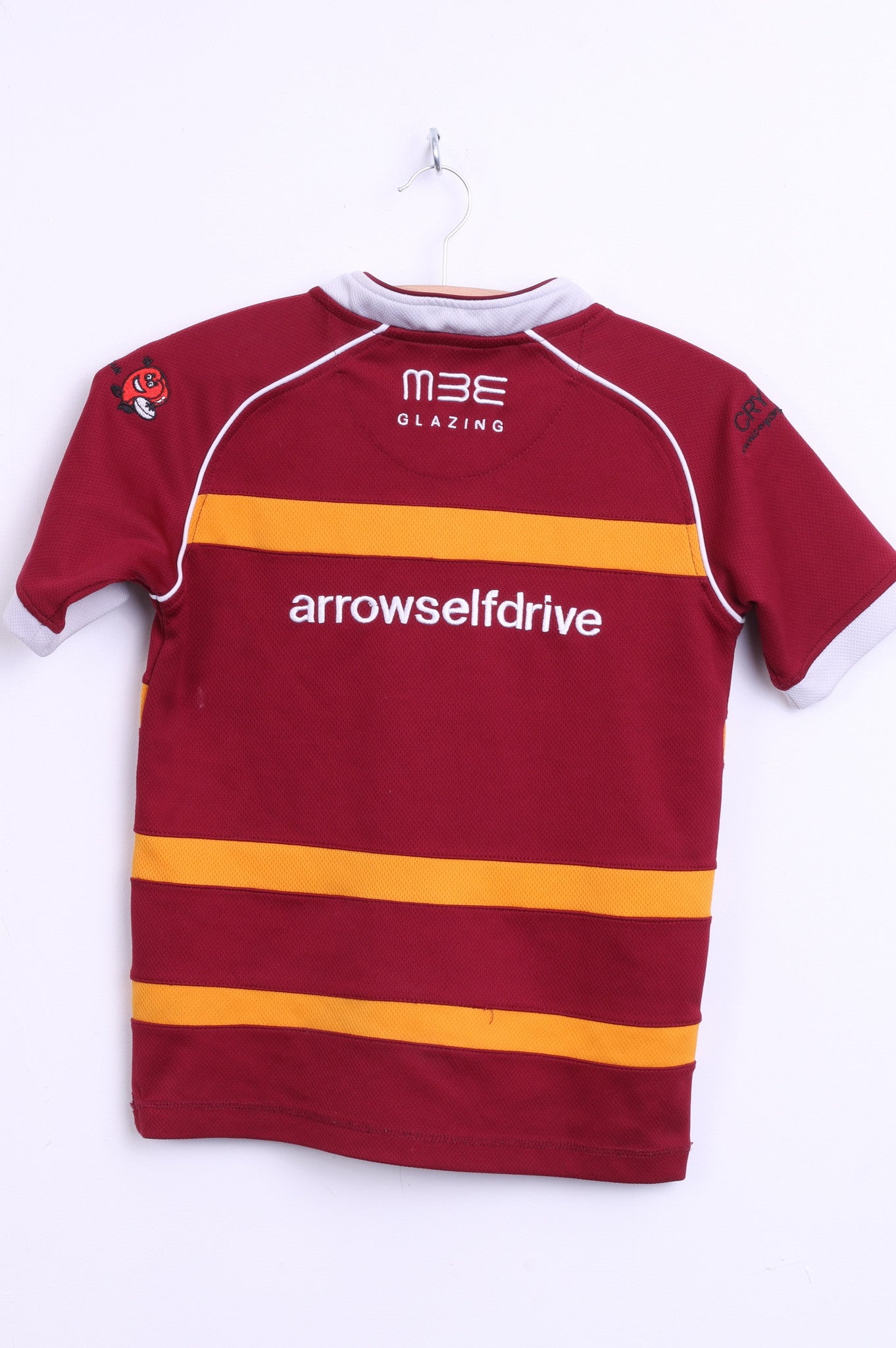 KooGa Giants Womens XS/S Rugby Shirt Maroon Orange Top Sport - RetrospectClothes