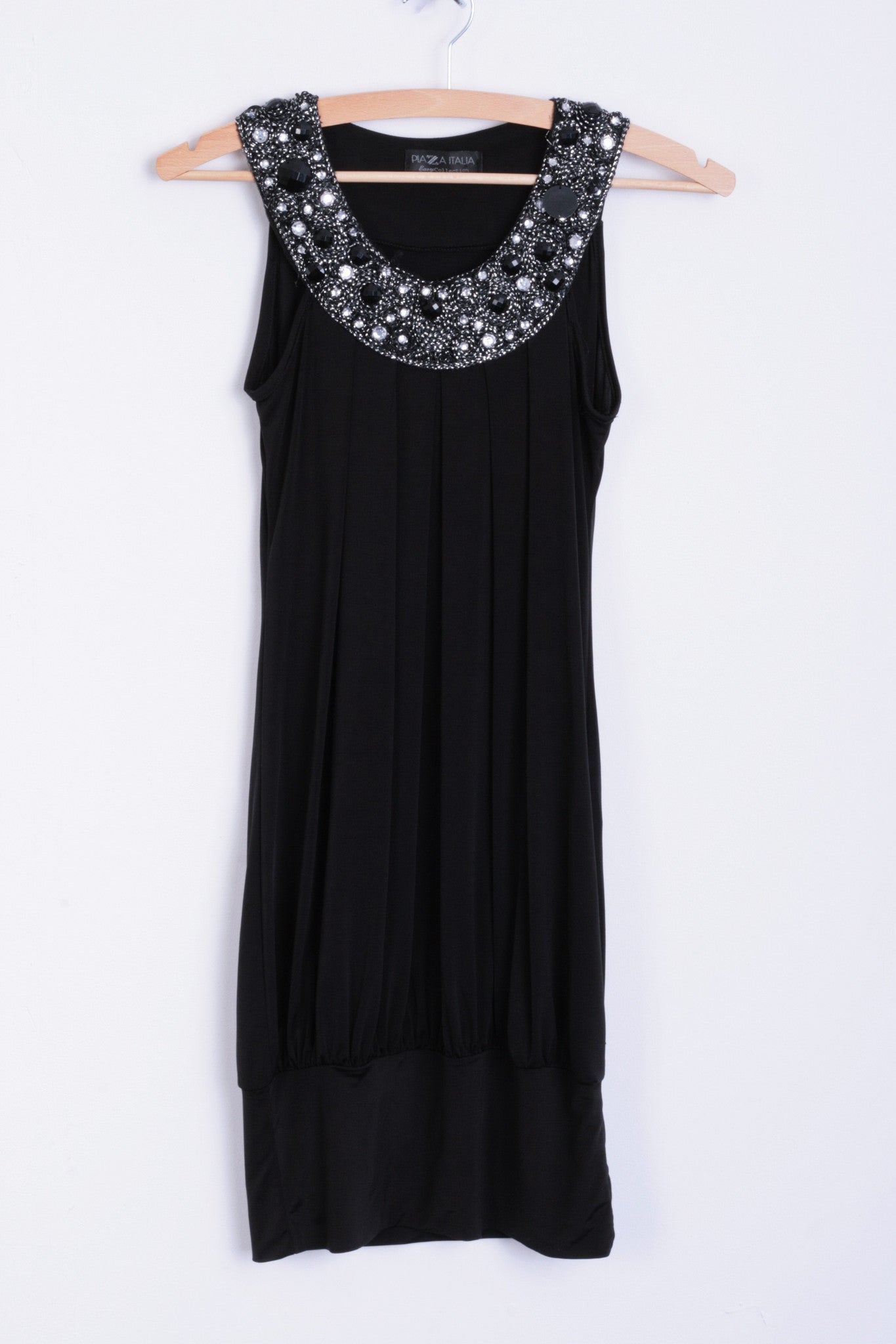 Piaza Italia Womens S Blouse Bids Black Long Tunic Sleeveless - RetrospectClothes