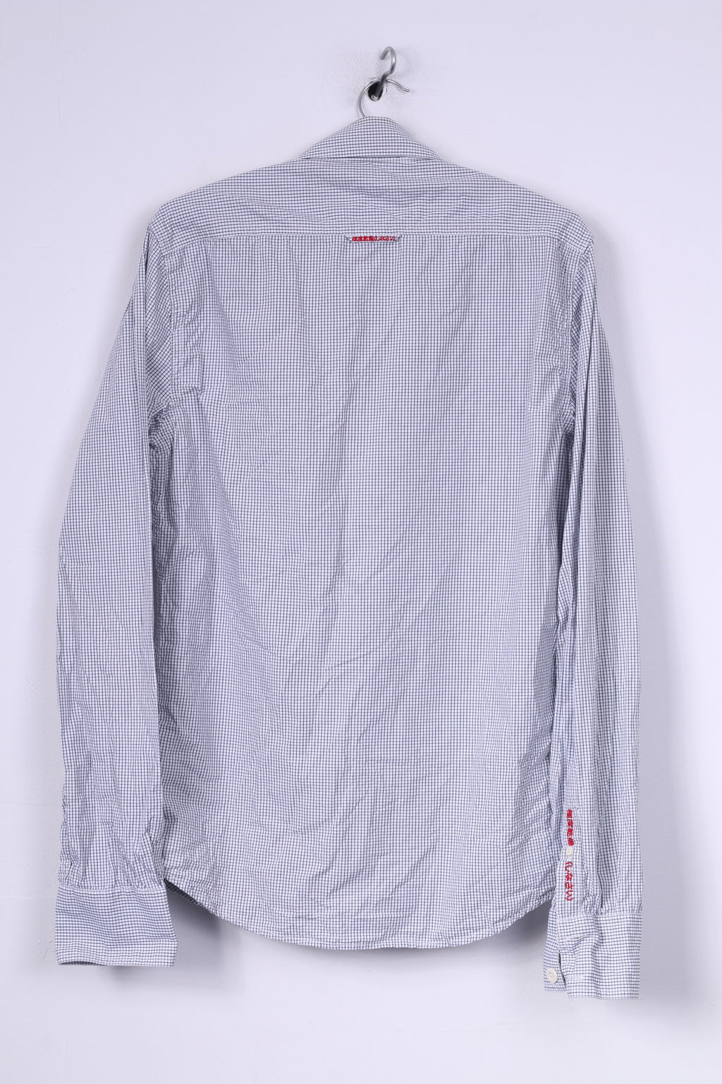 Superdry Chemise décontractée L pour homme à carreaux blancs à manches longues en coton 