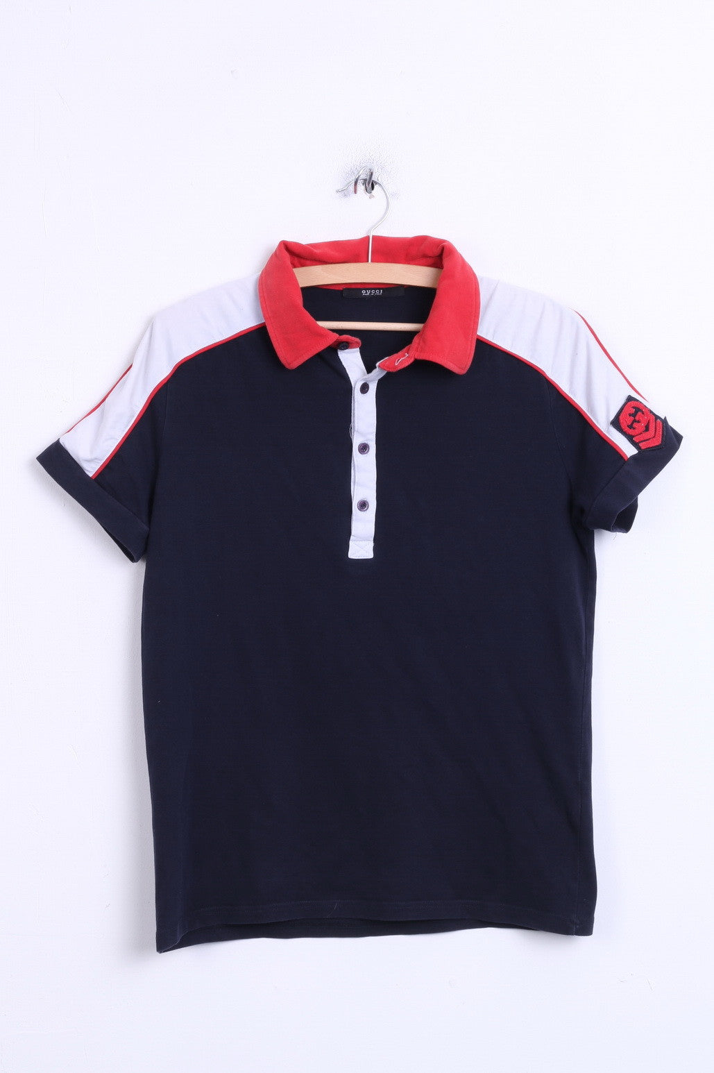 Gucci Womens XL Polo Shirt Navy Cotton Sport Italy - RetrospectClothes