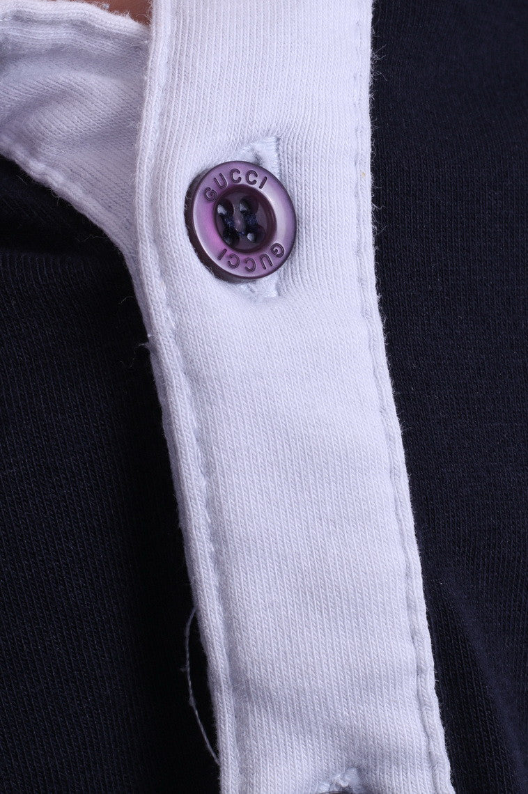 Gucci Womens XL Polo Shirt Navy Cotton Sport Italy - RetrospectClothes
