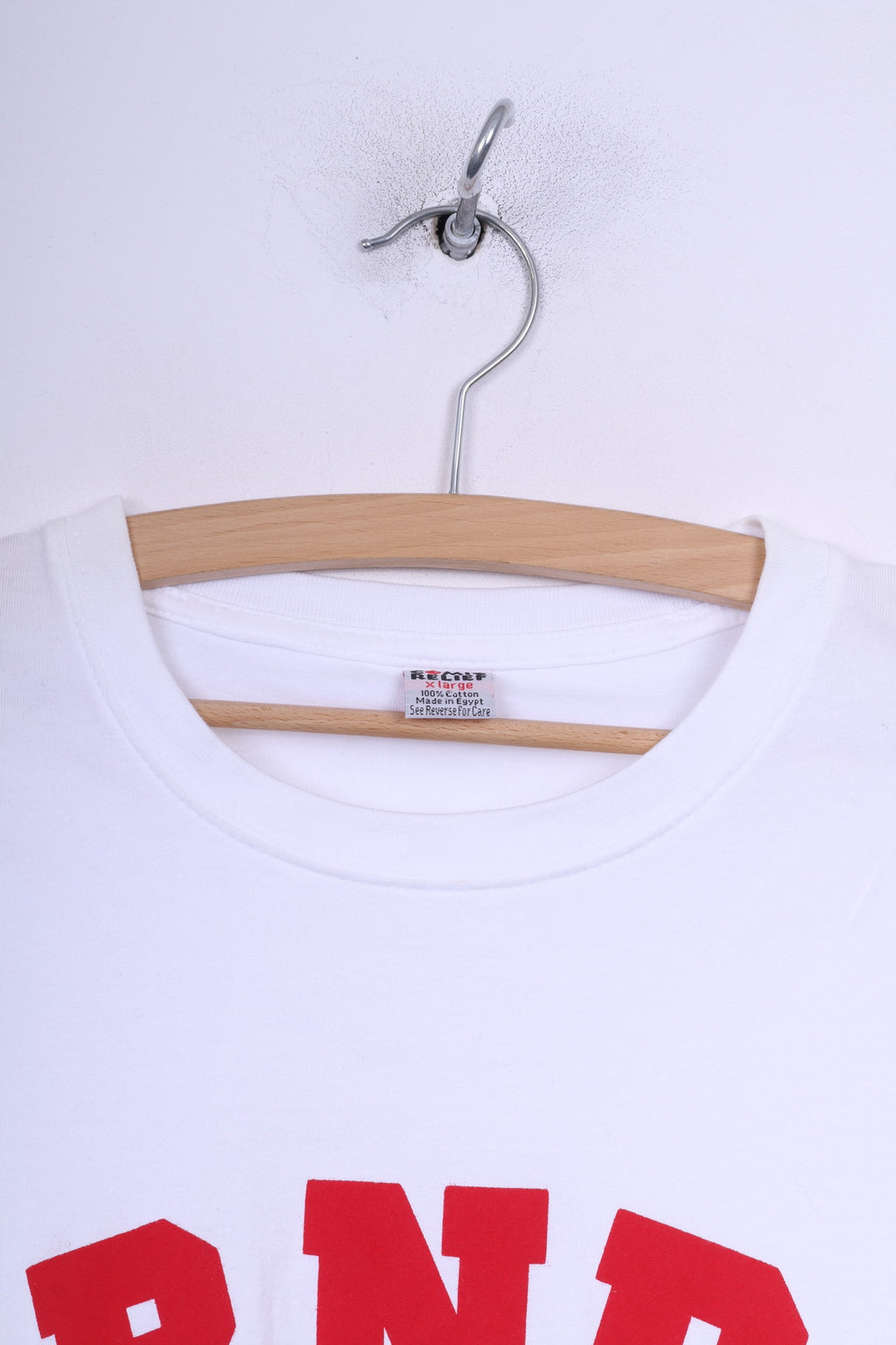 Comic Relief RND 05 hommes XL T-Shirt graphique blanc coton créé 1985 été 