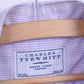 Charles Tyrwhitt Mens M 39 Casual Shirt Check Cotton Purple Long Sleeve